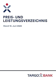 Targobank Prospekt für Arnsberg: "Preis- und Leistungsverzeichnis", 44 Seiten, 01.06.2026 - 30.09.2026