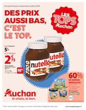 Catalogue Auchan Hypermarché à Paris cette semaine, valable du 24/06/2025 au 06/07/2025 Prospectus Auchan Hypermarché à Paris, "DES PRIX AUSSI BAS, C'EST LE TOP.", 38 pages de promos valables du 24/06/2025 au 06/07/2025