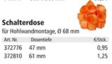 Schalterdose für 0,95 € bei Holz Possling im Angebot Schalterdose im aktuellen Holz Possling Prospekt