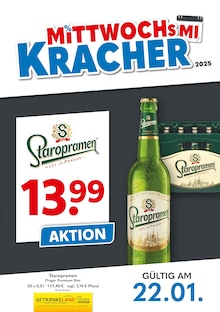 Bier im Getränkeland Prospekt "Mittwochskracher" mit 1 Seiten (Greifswald)