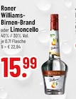 Williams-Birnen-Brand Angebote von Roner bei Trinkgut Regensburg für 15,99 €