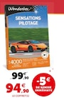 Sensations pilotage - Wonderbox dans le catalogue Super U