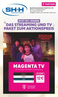 Fernseher im aktuellen Systemhaus Hartmann Prospekt (Arnsberg) Fernseher im Systemhaus Hartmann Prospekt "DAS STREAMING UND TV PAKET ZUM AKTIONSPREIS" mit 12 Seiten (Arnsberg)