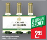 Sekt weiß trocken im Angebot bei Marktkauf in Aalen Sekt weiß trocken Angebote von Schloss Königstein bei Marktkauf Aalen für 2,99 €