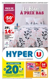 Prospectus Hyper U à Labastide-d'Anjou: "Le Blanc À PRIX BAS", 44} pages, 27/12/2024 - 05/01/2025