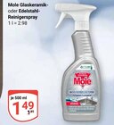 Glaskeramik-Reinigerspray im Angebot bei GLOBUS in Rostock Glaskeramik-Reinigerspray Angebote von Mole bei GLOBUS Rostock für 1,49 €