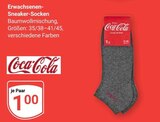 Erwachsenen-Sneaker-Socken im Angebot bei GLOBUS in Hoyerswerda Erwachsenen-Sneaker-Socken Angebote von Coca-Cola bei GLOBUS Hoyerswerda für 1,00 €