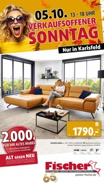 Aktueller Polstermöbel Fischer Prospekt mit Ecksofa, "VERKAUFSOFFENER SONNTAG", Seite 1