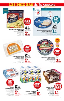 Promo Emmental râpé dans le catalogue Super U du moment à la page 23