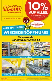 Aktueller Netto Marken-Discount Discounter Prospekt in Finsterwalde und Umgebung, "Wiedereröffnung - 10% auf ALLES" mit 6 Seiten, 29.07.2025 - 02.08.2025