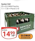 Aktuelle Bier Angebote bei GLOBUS in Homburg Aktuelles Hell Angebot bei GLOBUS in Homburg ab 14,99 €