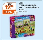 Pferd und Fohlen mit Pferdeanhänger von LEGO im aktuellen Müller Prospekt für 19,99 €