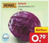 Rotkohl im Angebot bei Netto Marken-Discount in Saarbrücken Rotkohl Angebote von Heimat bei Netto Marken-Discount Saarbrücken für 0,79 €