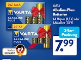 Alkaline-Plus-Batterien von VARTA im aktuellen ALDI SÜD Prospekt für 7,99 €