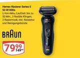 Aktuelle Rasierer Angebote bei GLOBUS in Braunschweig Aktuelles Herren-Rasierer Series 5 52-B1000s Angebot bei GLOBUS in Braunschweig ab 79,99 €