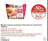 Burger bacon au bœuf charolais et emmental - Marie à 2,96 € dans le catalogue Monoprix