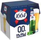 BIÈRE BLONDE 1664 SANS ALCOOL - 1664 - Auchan Hypermarché à Villeneuve-d'Ascq BIÈRE BLONDE 1664 SANS ALCOOL - 1664 en promo chez Auchan Hypermarché Villeneuve-d'Ascq à 6,90 €