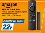 Fire TV Stick Lite Angebote von amazon bei expert Falkensee für 22,00 €