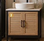Meuble sous-vasque 2 portes & 1 étagère à 34,99 € dans le catalogue Maxi Bazar
