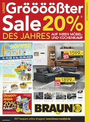 Aktueller BRAUN Möbel-Center Möbel & Einrichtung Prospekt in Überlingen und Umgebung, "Gröööößter Sale des Jahres!" mit 20 Seiten, 30.07.2025 - 26.08.2025