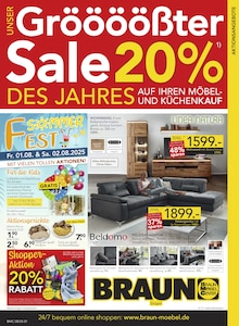 BRAUN Möbel-Center Prospekt Gröööößter Sale des Jahres! mit  Seiten in Waldshut-Tiengen und Umgebung