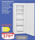 Gefrierschrank GS 7343 Angebote von BOMANN bei GLOBUS Jena für 379,00 €