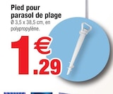Pied pour parasol de plage - Bazarland à Toulon Pied pour parasol de plage en promo chez Bazarland Toulon à 1,29 €