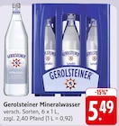 Mineralwasser im Angebot bei EDEKA in Hofheim Mineralwasser Angebote von Gerolsteiner bei EDEKA Hofheim für 5,49 €