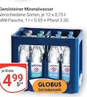 Mineralwasser Angebote von Gerolsteiner bei GLOBUS Völklingen für 4,99 €
