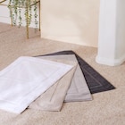 Tapis de bain coton - TEX HOME en promo à 9,79 € chez Carrefour Tapis de bain coton - TEX HOME dans le catalogue Carrefour