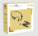 Pack Casque audio sans fil Bluetooth Shokz OpenRun Noir + Ceinture de sport en promo chez Fnac Alès à 139,99 €