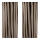 2 Gardinenschals (abdunk.) dunkel graubeige/mit Gardinenband 145x300 cm von VILBORG für 50,99 € bei IKEA im Angebot 2 Gardinenschals (abdunk.) dunkel graubeige/mit Gardinenband 145x300 cm von VILBORG im aktuellen IKEA Prospekt