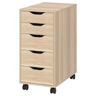 Schubladenelement auf Rollen Eicheneff wlas/schwarz 36x76 cm von ALEX im aktuellen IKEA Prospekt für 69,99 €