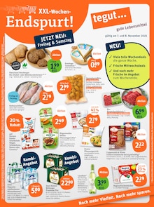 Fisch Angebot im tegut Prospekt, gültig von 03.11.2025 bis 08.11.2025 Fisch Angebot im aktuellen tegut Prospekt auf Seite 1