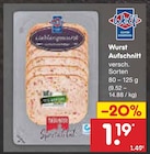 Wurst Aufschnitt von Wolf für 1,19 € bei Netto Marken-Discount im Angebot Wurst Aufschnitt von Wolf im aktuellen Netto Marken-Discount Prospekt