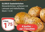 Aktuelles Saatenbrötchen Angebot bei GLOBUS in Krefeld ab 1,75 €