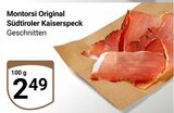 Original Südtiroler Kaiserspeck im Angebot bei GLOBUS in Mannheim Original Südtiroler Kaiserspeck Angebote von Montorsi bei GLOBUS Mannheim für 2,49 €