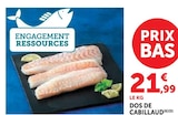 Dos de cabillaud en promo chez U Express Dos de cabillaud dans le catalogue U Express
