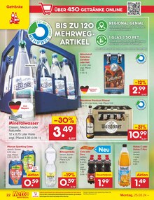 Mineralwasser im Netto Marken-Discount Prospekt "Aktuelle Angebote" mit 56 Seiten (Stuttgart)