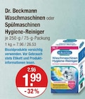 Geschirrspüler im V-Markt Prospekt Waschmaschinen Hygiene-Reiniger von Dr. Beckmann im aktuellen V-Markt Prospekt für 1,99 €