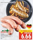 Frische grobe Bratwurst von Bauern Gut für 6,66 € bei E center im Angebot Frische grobe Bratwurst von Bauern Gut im aktuellen E center Prospekt