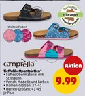 Tieffußbettpantolette Angebote von camprella bei Penny Erfurt für 9,99 €