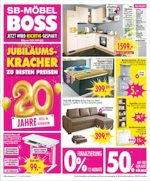 SB Möbel Boss Prospekt für Bonn mit 12 Seiten SB Möbel Boss Prospekt für Bonn: "JETZT WIRD RICHTIG GESPART!", 12 Seiten, 13.09.2025 - 19.09.2025