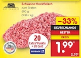 Netto Marken-Discount - Schweine Hackfleisch Angebot im Prospekt Schweine Hackfleisch bei Netto Marken-Discount im Prospekt "" für 1,99 €