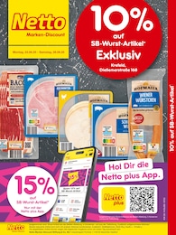 Netto Marken-Discount Prospekt für Krefeld: "10% auf SB-Wurst-Artikel", 2 Seiten, 23.06.2025 - 28.06.2025