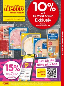 Aktueller Netto Marken-Discount Prospekt für Krefeld und Ungebung, Seiten zum blättern Netto Marken-Discount Prospekt 10% auf SB-Wurst-Artikel mit Seiten in Krefeld und Umgebung