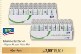 Alkaline Batterien Angebote von aro bei Metro Dortmund für 9,51 €