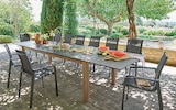 Table extensible Miceira 14 places aluminium graphite honey - HESPÉRIDE en promo chez Maxi Bazar Table extensible Miceira 14 places aluminium graphite honey - HESPÉRIDE dans le catalogue Maxi Bazar