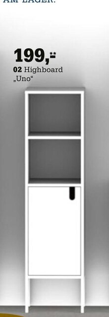 Highboard „Uno“ bei Höffner in Cottbus Highboard „Uno“ im Angebot bei Höffner Cottbus für 199,00 €