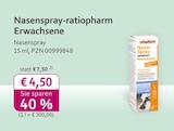 Nasenspray-ratiopharm Erwachsene im aktuellen Prospekt bei mea - meine apotheke in Friedrichsthal